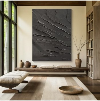 Large black wall art decor