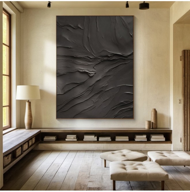 Black Modern Abstract Art