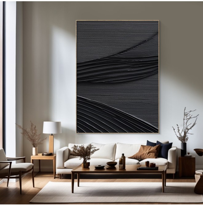 Black Painting On Canvas