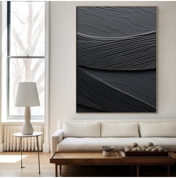 Black 3D Abstract Painting