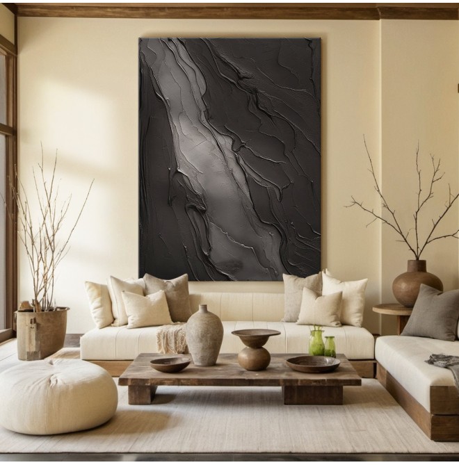 Black abstract art