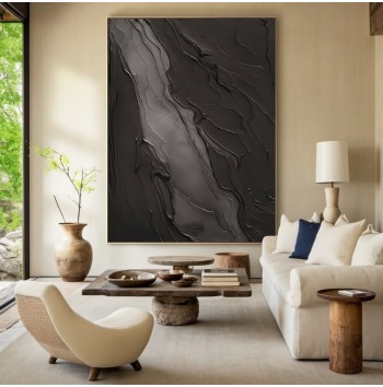 Black abstract art