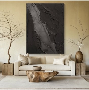 Black abstract art