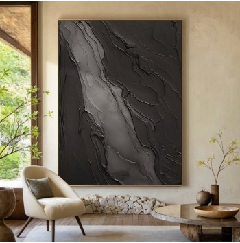 Black abstract art