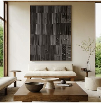 Black and grey canvas mural