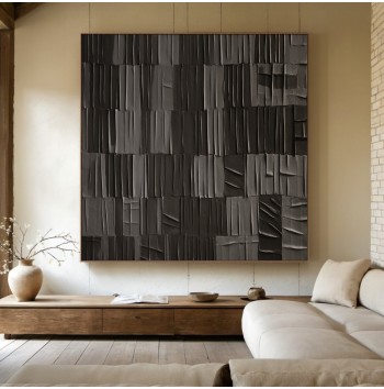 Black and grey canvas mural