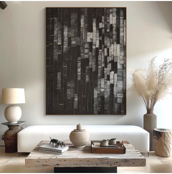 Black and grey wall decoration