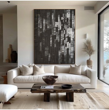 Black and grey wall decoration