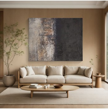 Large Black Textured Wall Art Painting