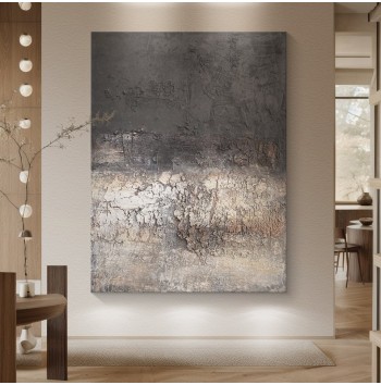 Black Brown Wall Art Texture Painting