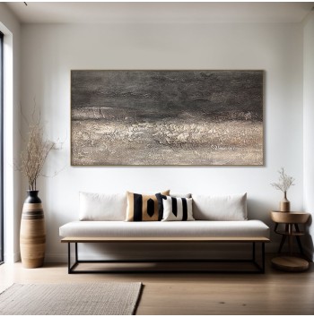 Black Brown Minimalist Art Painting