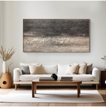 Black Brown Minimalist Art Painting