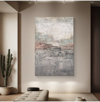 Large Minimalist Gray Texture Painting