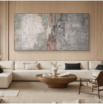 Large Minimalist Gray Texture Painting