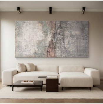 Large Minimalist Gray Texture Painting