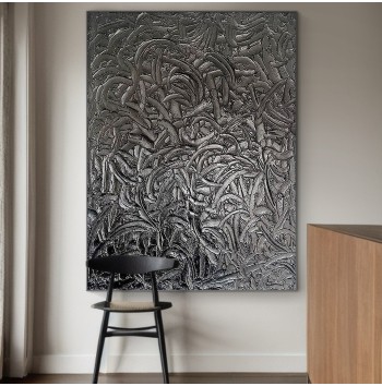 Black 3D Textured Painting Wall Art