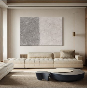 Abstract Painting Gray Beige Wall Art