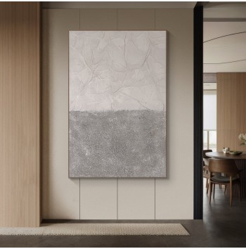 Abstract Painting Gray Beige Wall Art