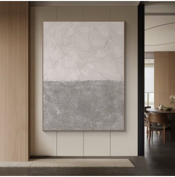 Abstract Painting Gray Beige Wall Art